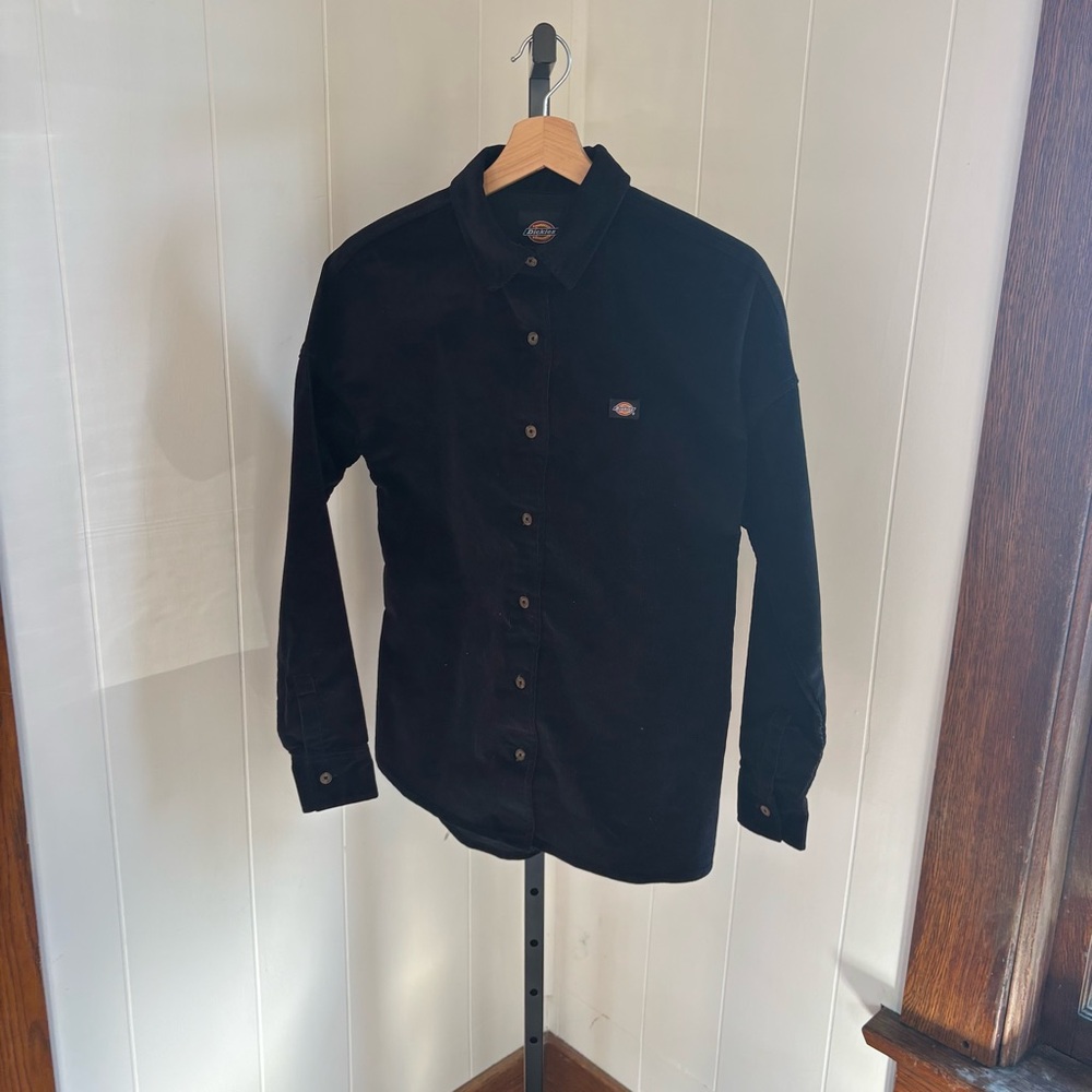 Dickies Black Corduroy Button-Down Shirt - Picture 2 of 11